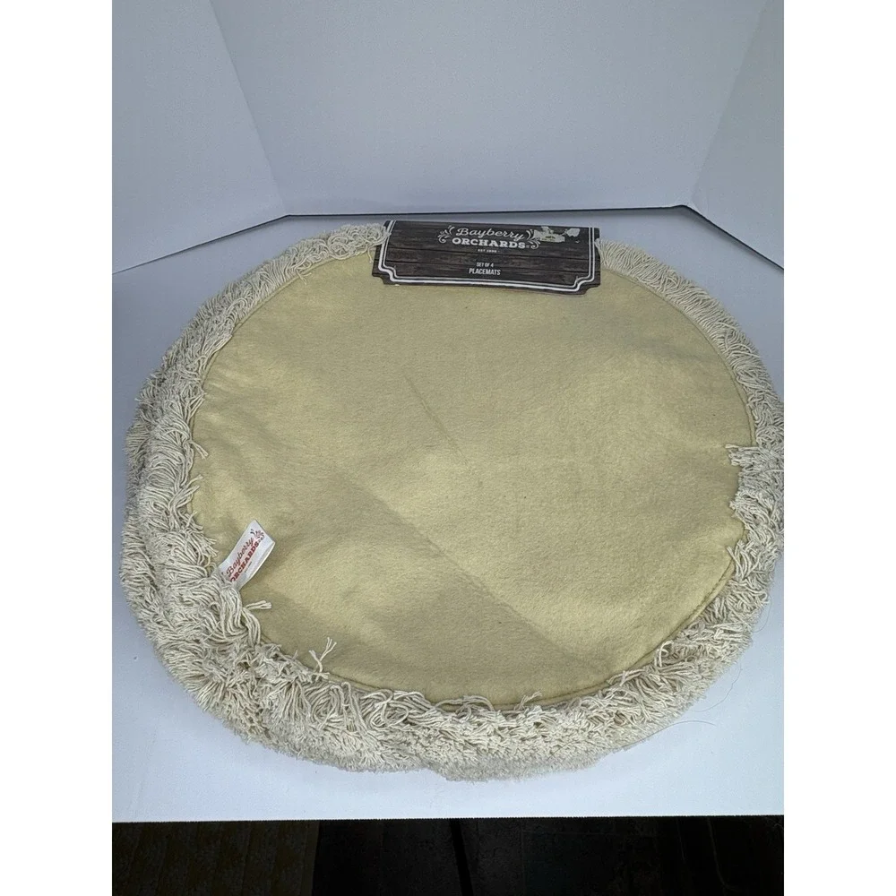 New In Package Fall Placemats Autumn Pumpkin Fringe Jute 15